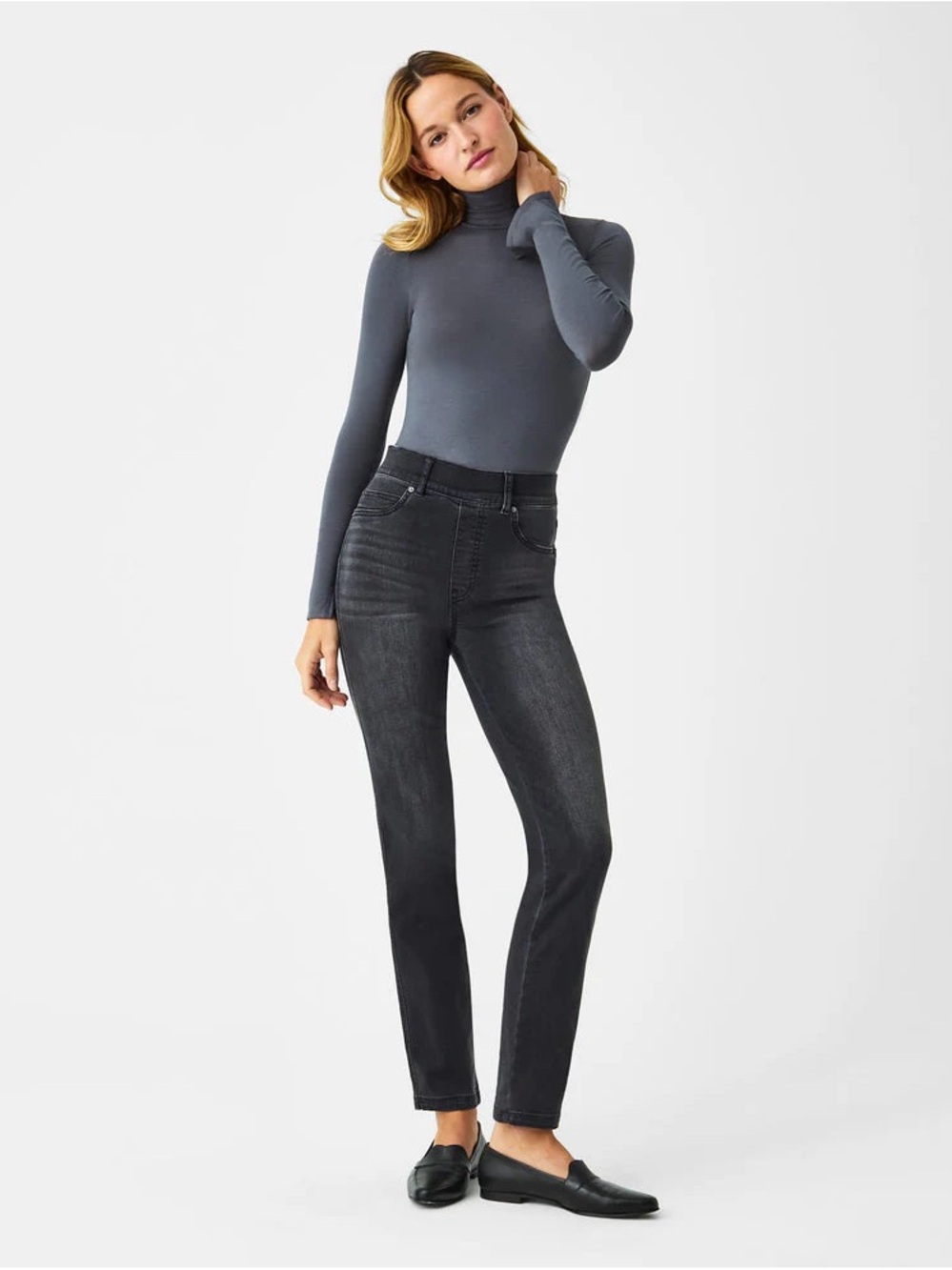 Spanx Straight Leg Jean Vintage Black 1x